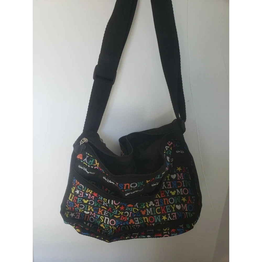 Walt Disney World Mickey‎ Mouse Color Letters Messenger Bag Purse Disney Parks